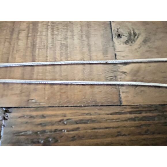 Lariat Necklace Sterling Silver Snake Chain Pendant 28 in. Made in Italy - Picture 9 of 10